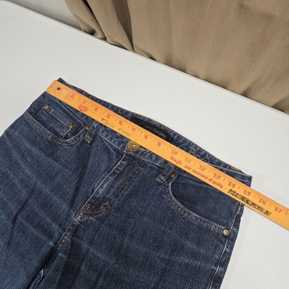 Calvin Klein Jeans Womens 8 Blue Bootcut Medium Wash Denim Embroidered - Picture 9 of 14
